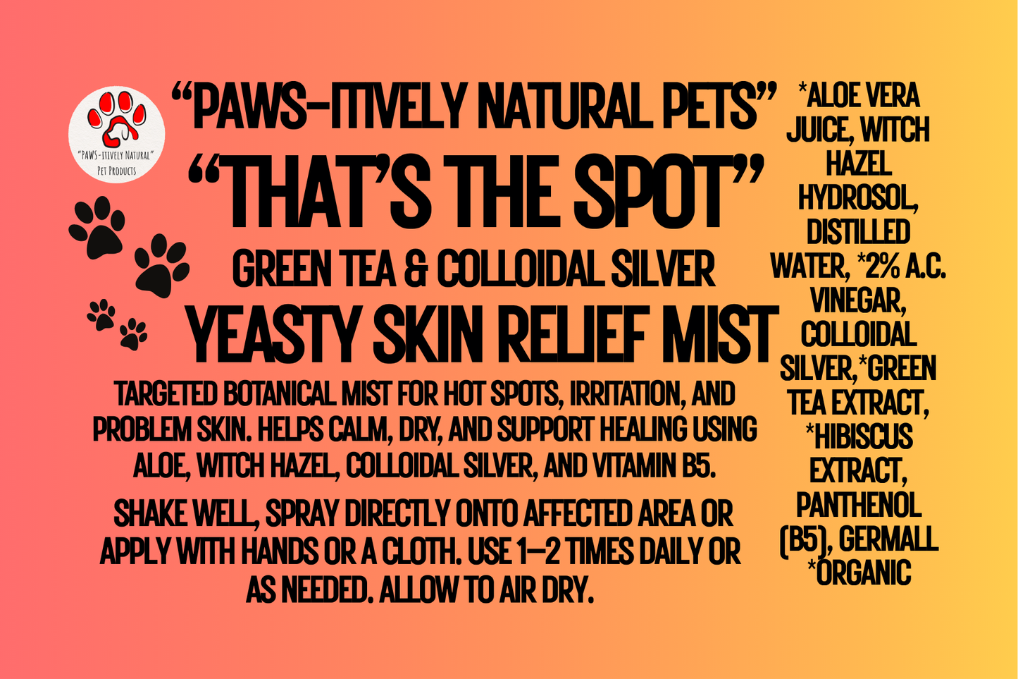 That's the Spot - Yeasty Skin and Hot Spot Spray