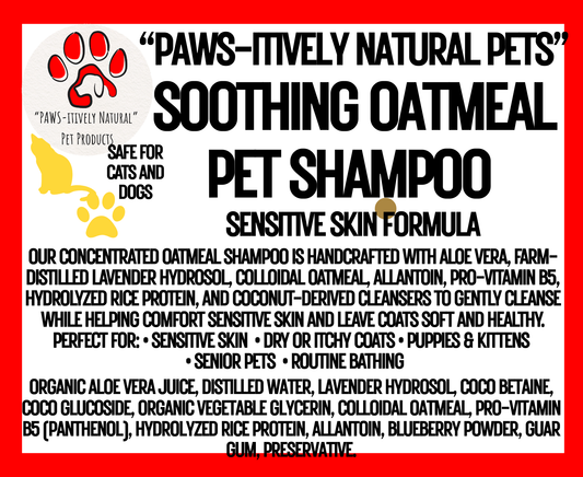 Soothing Oatmeal Pet Shampoo - Sensitive Skin Formula (concentrate)