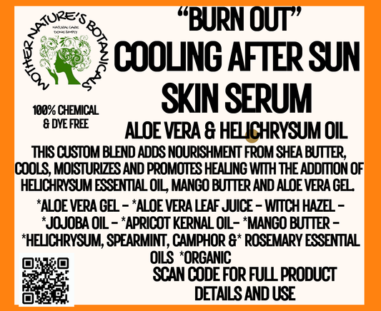 "BURN OUT" Cooling, After Sun Skin Serum with Helichrysum oil (sun burn serum)