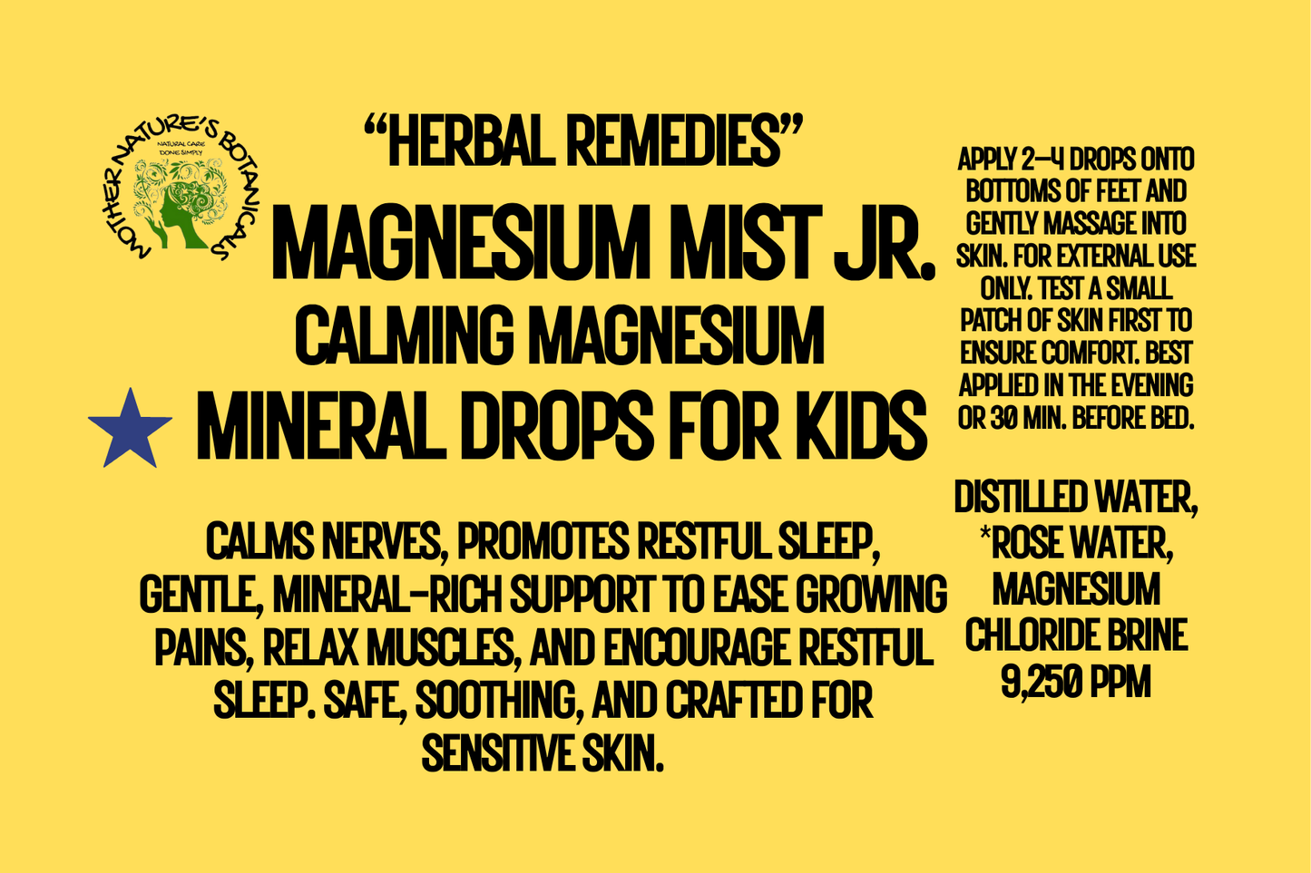 Magnesium Mist Jr.  - Calming Mineral Drops for Kids with Aloe & Rose Water (topical)
