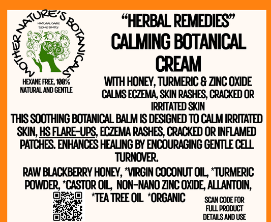 "Calming Botanical Balm" with Turmeric & Zinc (Calms rashes, HS flare-ups & irritated skin)