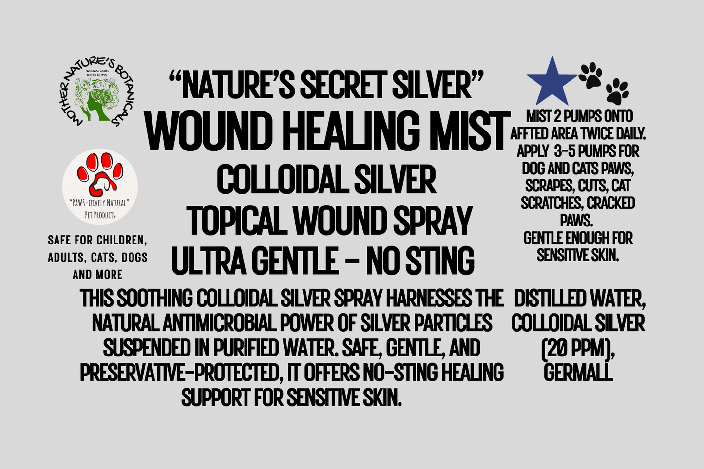 Colloidal Silver Wound Spray  - Botanical First Aid