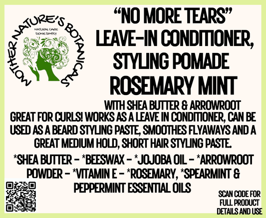 "LUXURY LOX" "No More Tears" Leave-In Conditioner, Detangler & Styling Paste