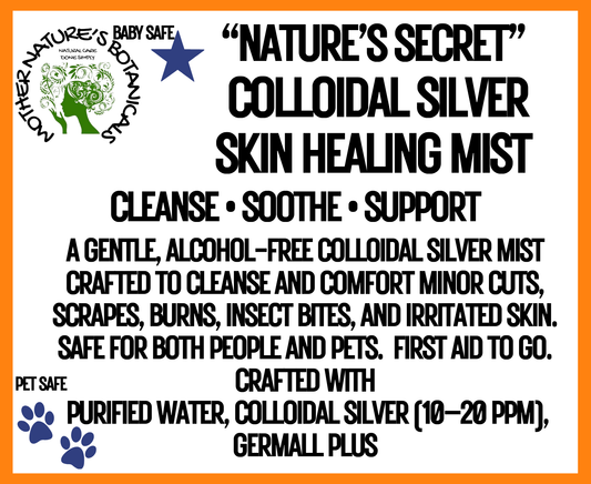 "Colloidal Silver" Skin Spray - Botanical Skin Mist   - Cleanse • Soothe • Protect
