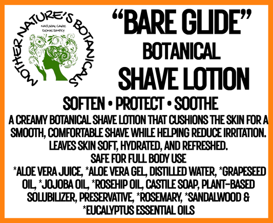 "Bare Glide" Botanical Body Shave Foam - Rosemary Eucalyptus - Glide • Soothe • Comfort