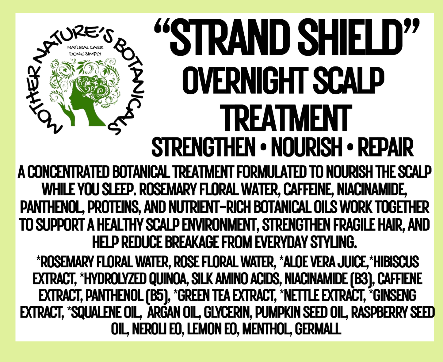 "LUXURY LOX" "Strand Shield" Overnight Scalp and Hair Treatment
