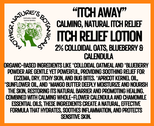 "Herbal Remedies" "Itch Away" Calming, 2% Colloidal Oatmeal Itch Relief Lotion with (Calms bug bites, hives )