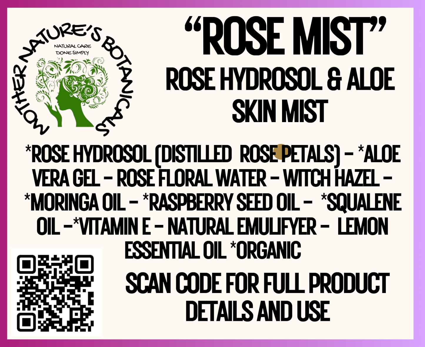 "Fresh Face" - Hydrating Skin Spritz Toners  - Refresh, Hydrate, Restore  (Citrus, Lavender & Rose Petal)