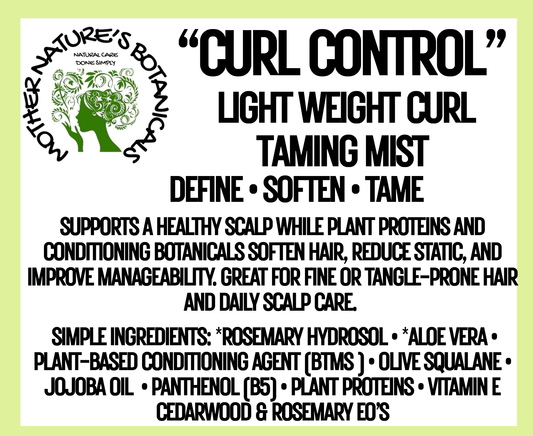 "LUXURY LOX" "Curl Control" - Botanical Curl Mist   - Define • Soften • Tame