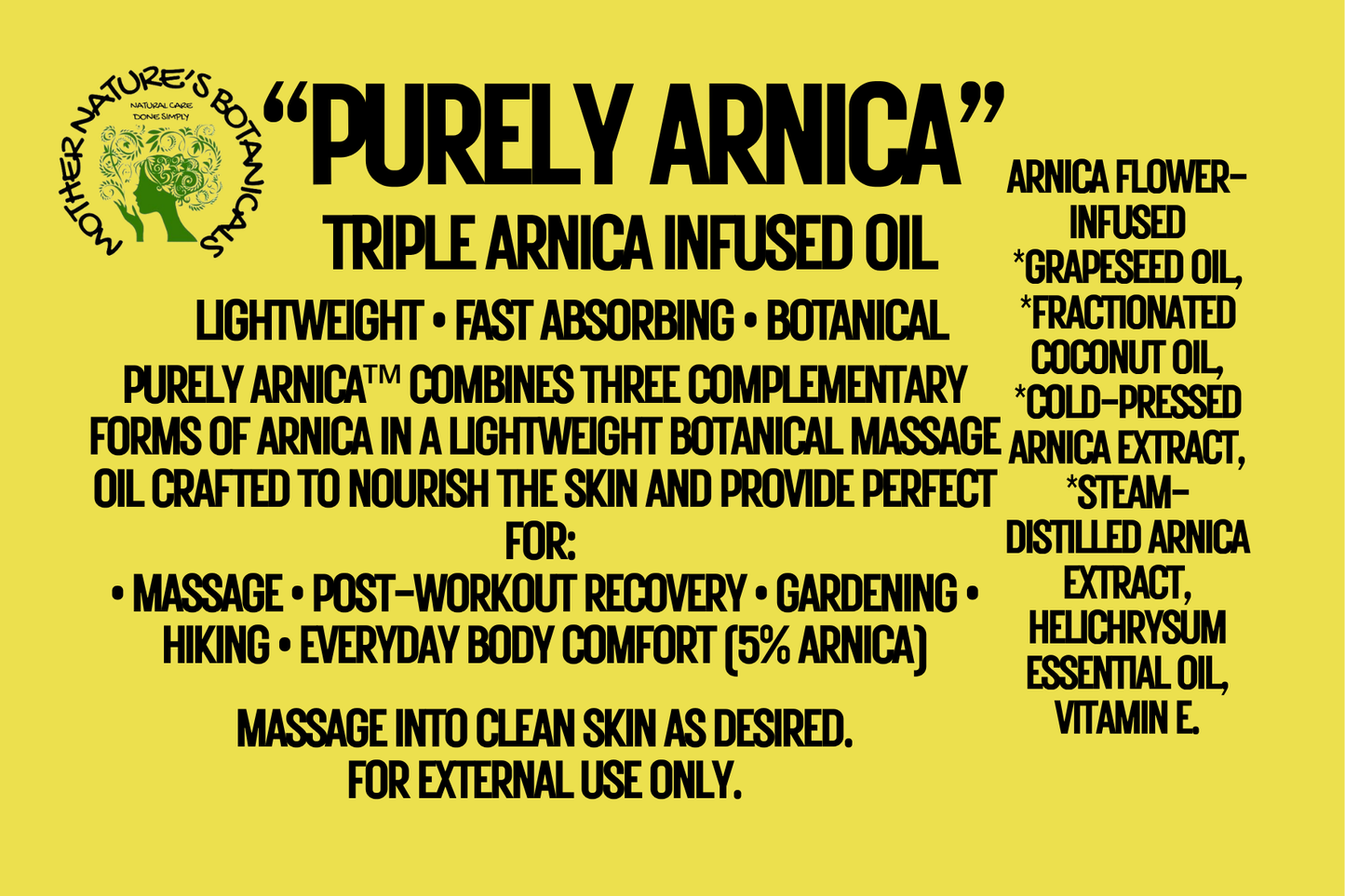 Purely Arnica - Triple Arnica Botanical Oil