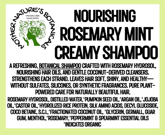 "LUXURY LOX" Nourishing Natural Shampoo with Argan Oil - Rosemary Mint