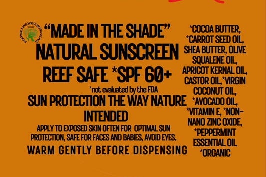 "Made in the Shade" Natural Sun Protection Balm - Reef Safe with Carrot Seed & Raspberry Seed Oil