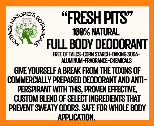 js "FRESH PITS" Full Body Natural Deodorant (100% Satisfaction Guaranteed)