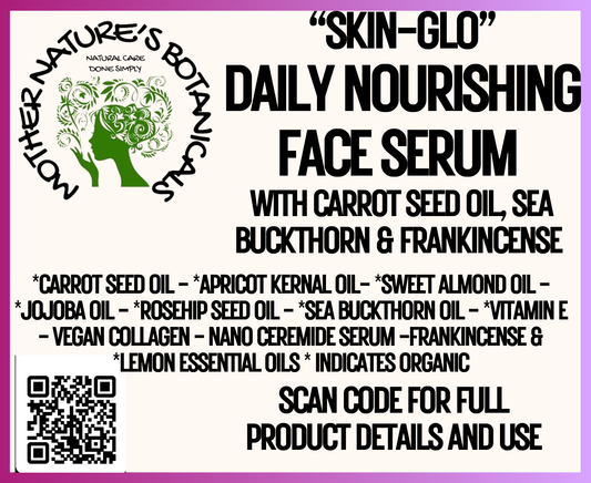 "Fresh Face" "SKIN-GLO" Restoring Face Serum with Carrot Seed & Frankincense oil