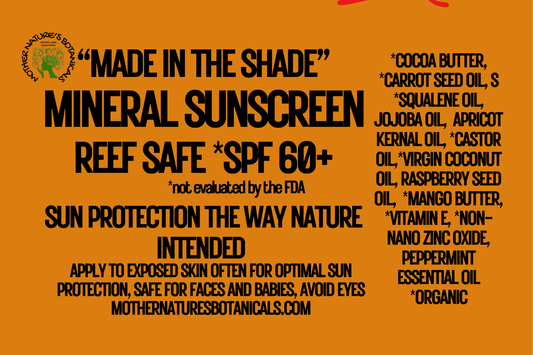 "Made in the Shade" Natural Sun Protection Balm - Reef Safe with Carrot Seed & Raspberry Seed Oil