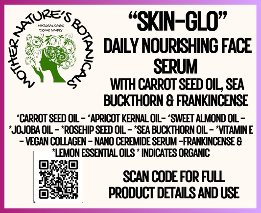 "Fresh Face" "SKIN-GLO" Daily Nourishing Face Serum with Carrot Seed & Sea Buckthorn Oil