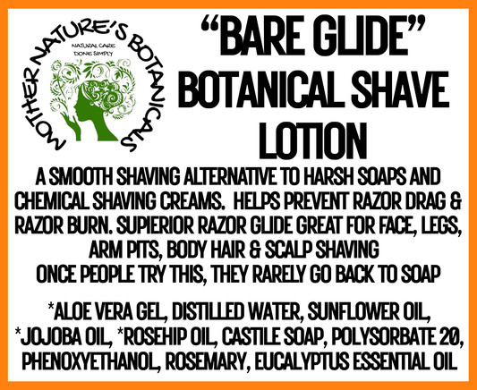 "Bare Glide" Botanical Shave Foam - Rosemary Eucalyptus (Razor Glide Lotion)