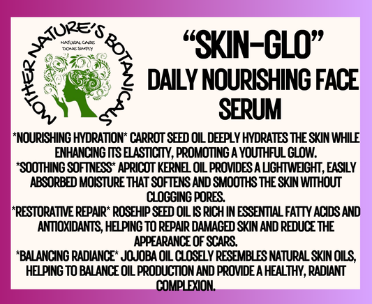 "Fresh Face" "SKIN-GLO" Daily Nourishing Face Serum with Carrot Seed & Sea Buckthorn Oil