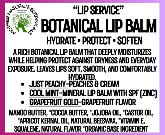 "Fresh Face" Botanical Lip Balm (flavored) - Protect • Soften • Comfort