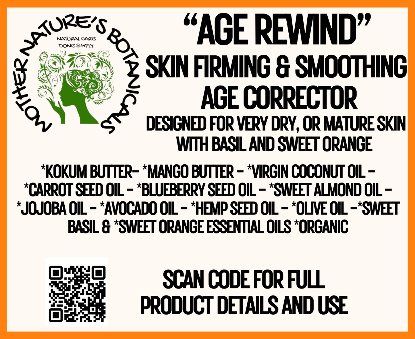 "AGE REWIND", Skin Firming & Smoothing Age Corrector (Very dry, mature or sun damaged skin)