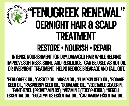 "LUXURY LOX" "Fenugreek Renewal" Botanical Hair Therapy Oil - Nourish • Strengthen • Restore
