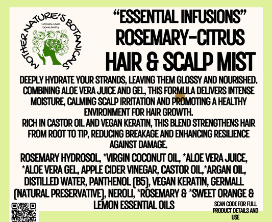 "LUXURY LOX" Rosemary Citrus Hair Mist (hair growth formula)