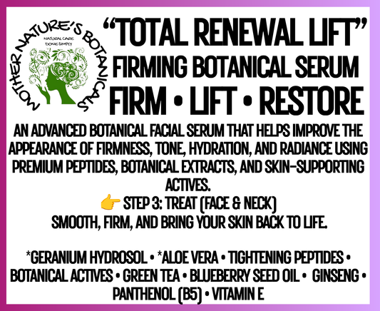 "Fresh Face" "Total Renewal Lift" - Firming Facial Serum  - Firm - Lift - Renew