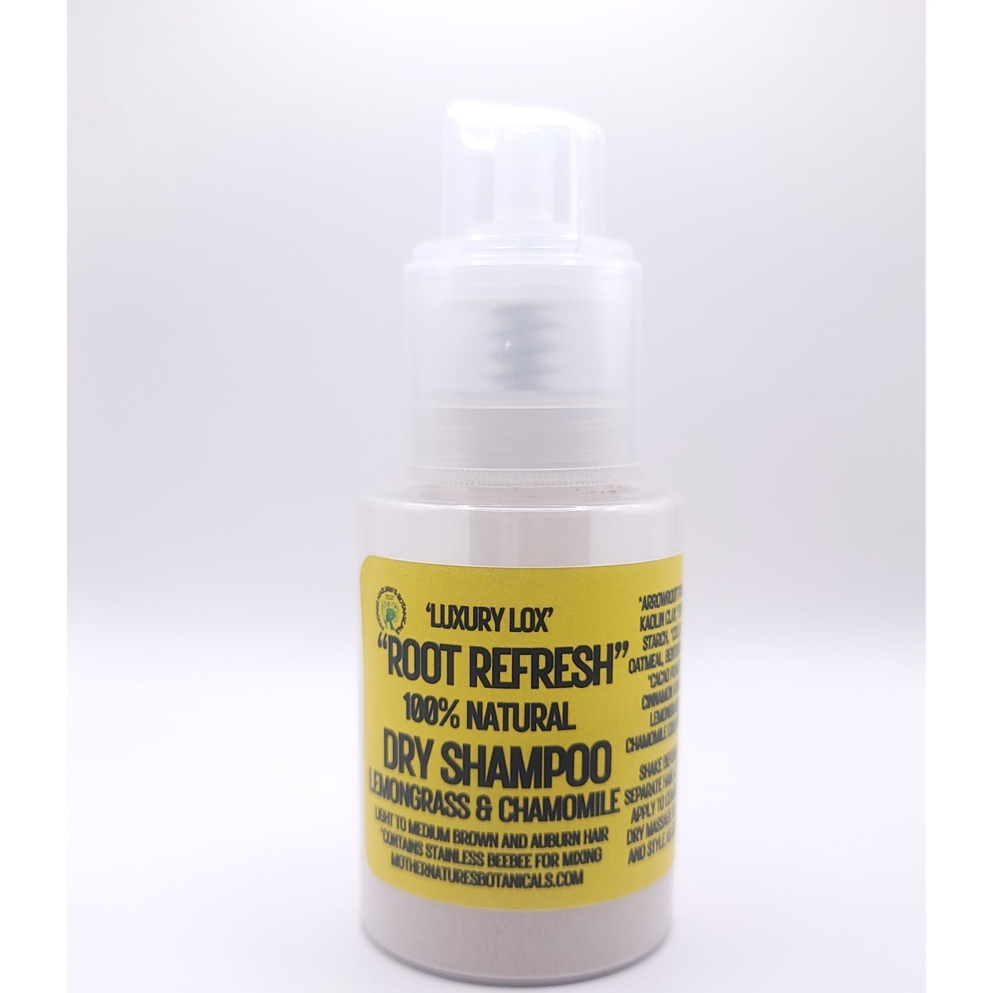 "LUXURY LOX" "Root Refresh" Botanical Dry Shampoo  - Refresh • Revive • Extend
