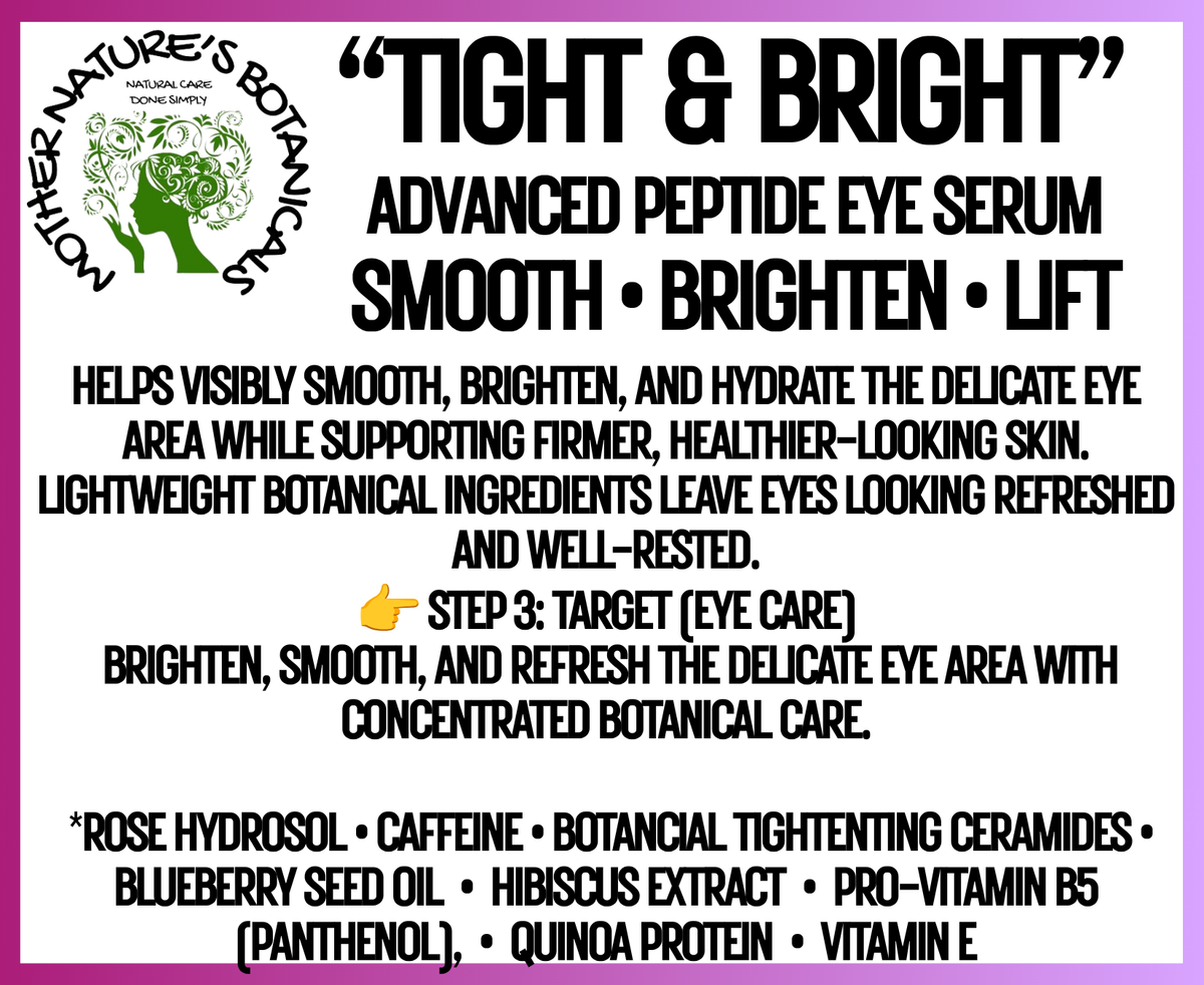 "Fresh Face" "TIGHT & BRIGHT" Eye Serum - Lift- Brighten - Refresh