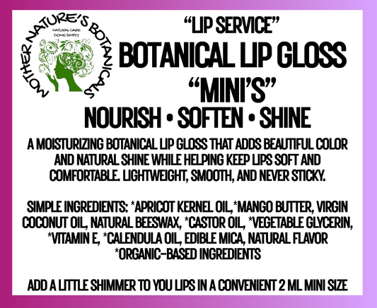 "Fresh Face" Botanical Lip Gloss - Shine • Hydrate • Enhance    (2 sizes)