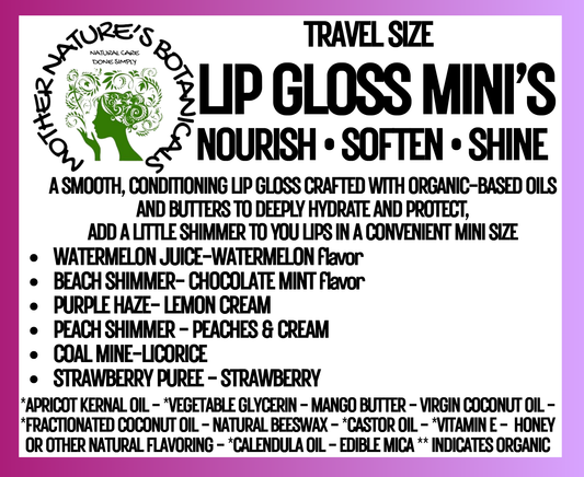 "Fresh Face" - Botanical Lip Glosses (2 sizes) - Shine • Hydrate • Enhance