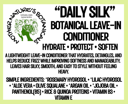 "LUXURY LOX" "Daily Silk" Hair Conditioning Mist - Hydrate • Soften • Protect