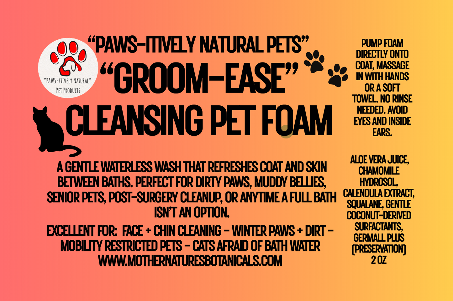 Groom Ease - Waterless Cleansing Foam (Cats and Dogs)