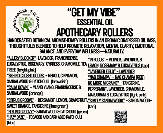 "Get My Vibe" Botanical Aroma Rollers - Breathe • Balance • Restore