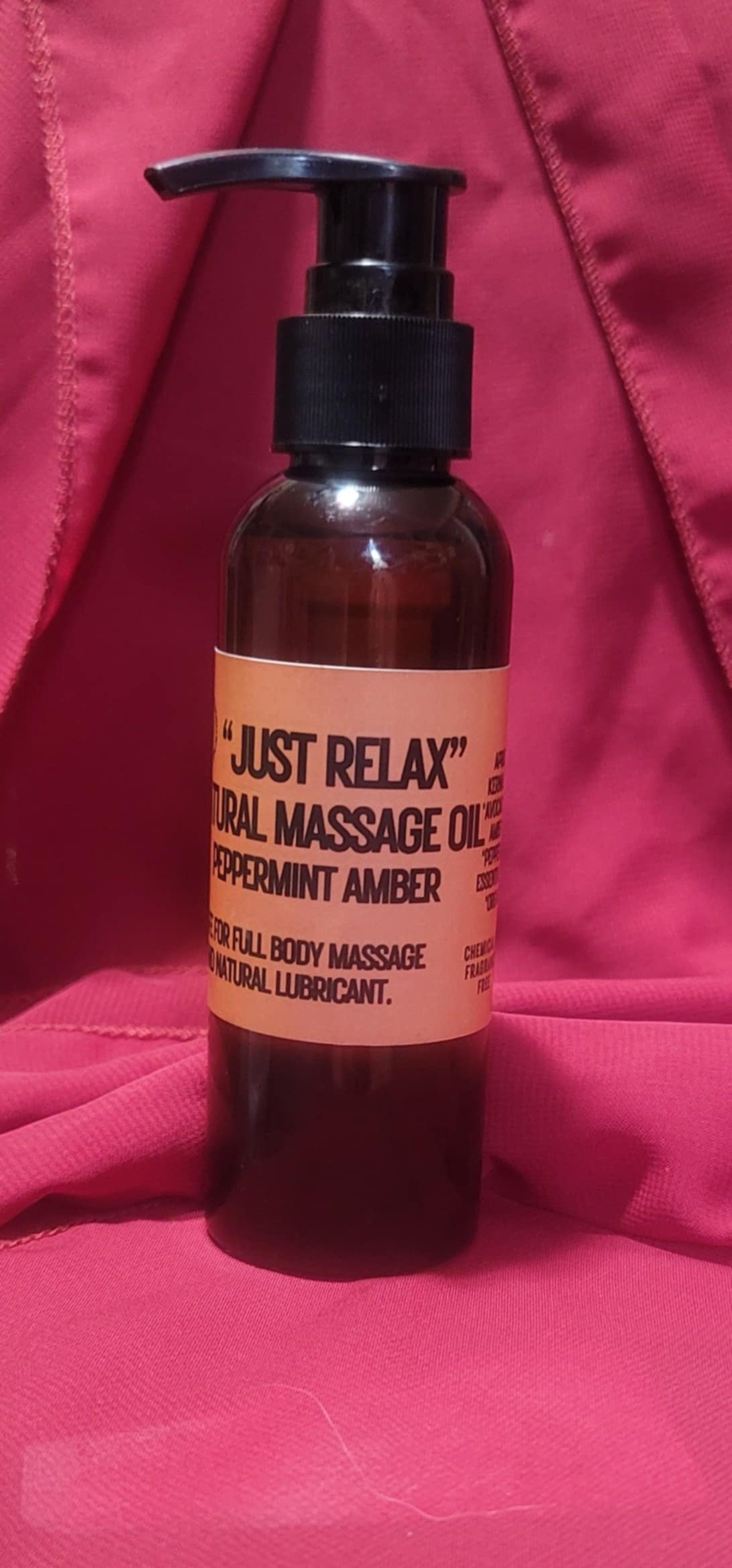 "Just Relax" Natural Massage Oil with Amber & Peppermint