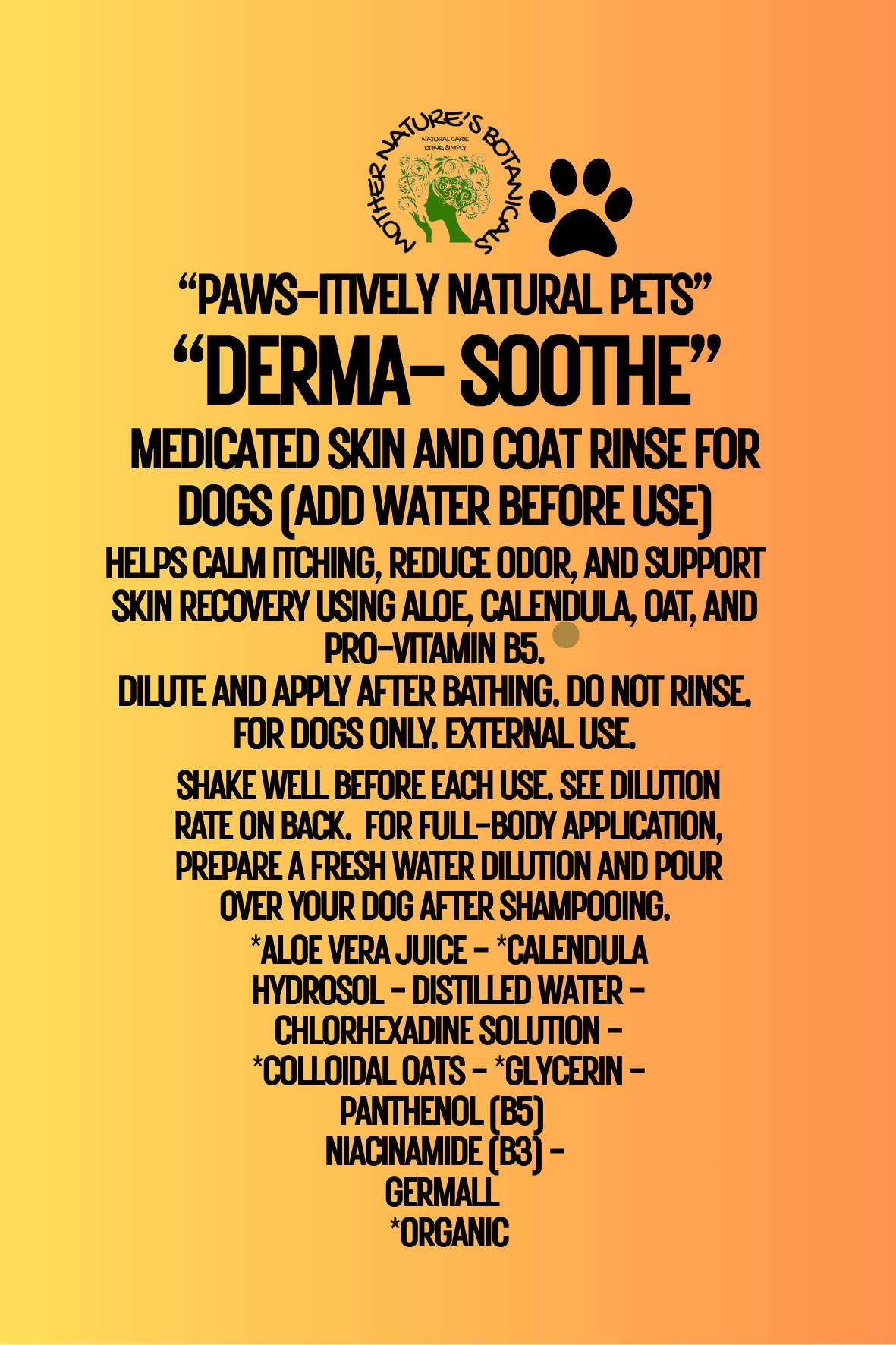 Derma-Soothe - Clinical Strength Skin and Coat Rinse for Dogs