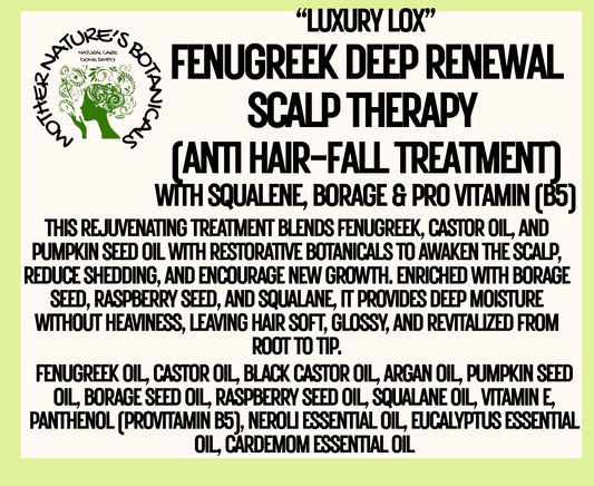 "LUXURY LOX" Fenugreek Scalp & Hair Deep Renewal Scalp Therapy (anti hair-fall treatment)