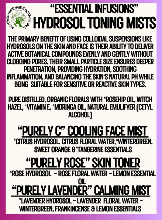 "Fresh Face" - "Rose Mist" Aloe-Hydrosol Refreshing Skin Mist (toner)
