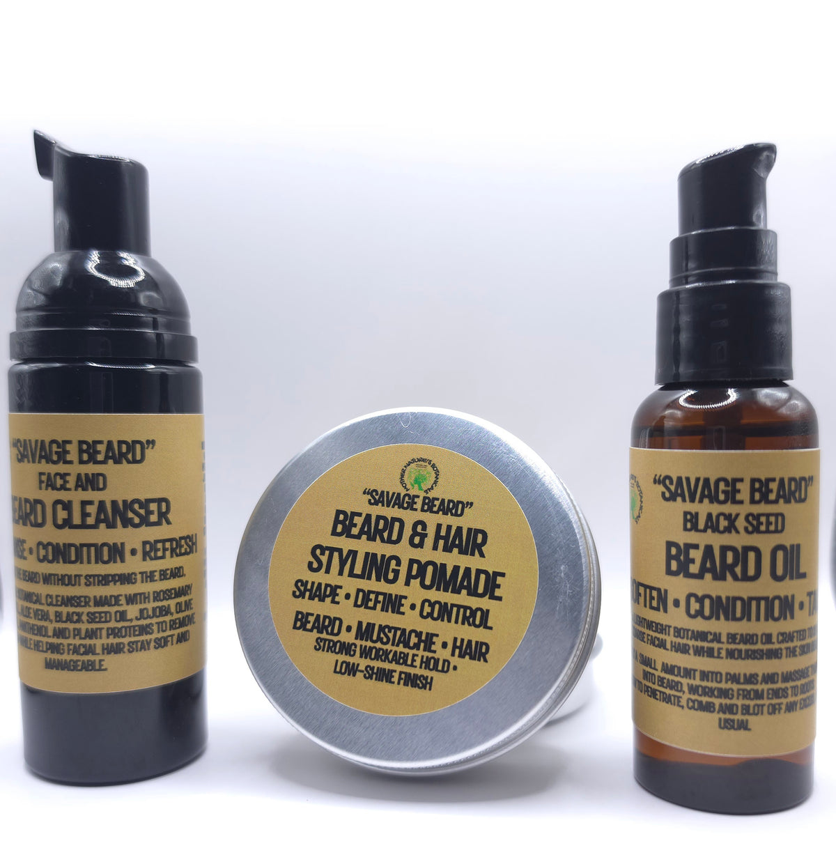 "Savage Beard" Beard and Hair Styling Pomade - Shape, and control facial hair while maintaining a touchable, natural-looking finishComfortable Skin - Cleanse • Condition • Refresh