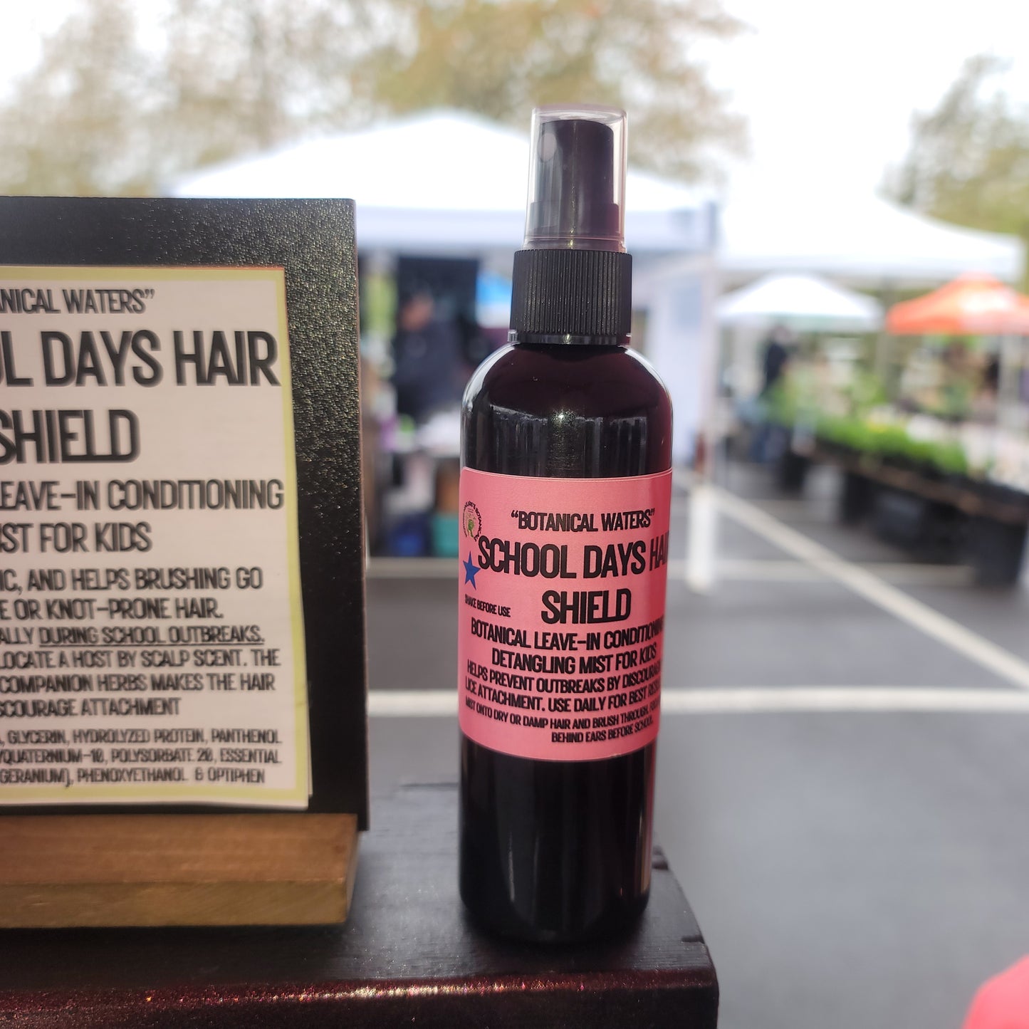 "School Days Hair Shield" Daily Mist for Kids (tangle relaxer and head lice deterrent)
