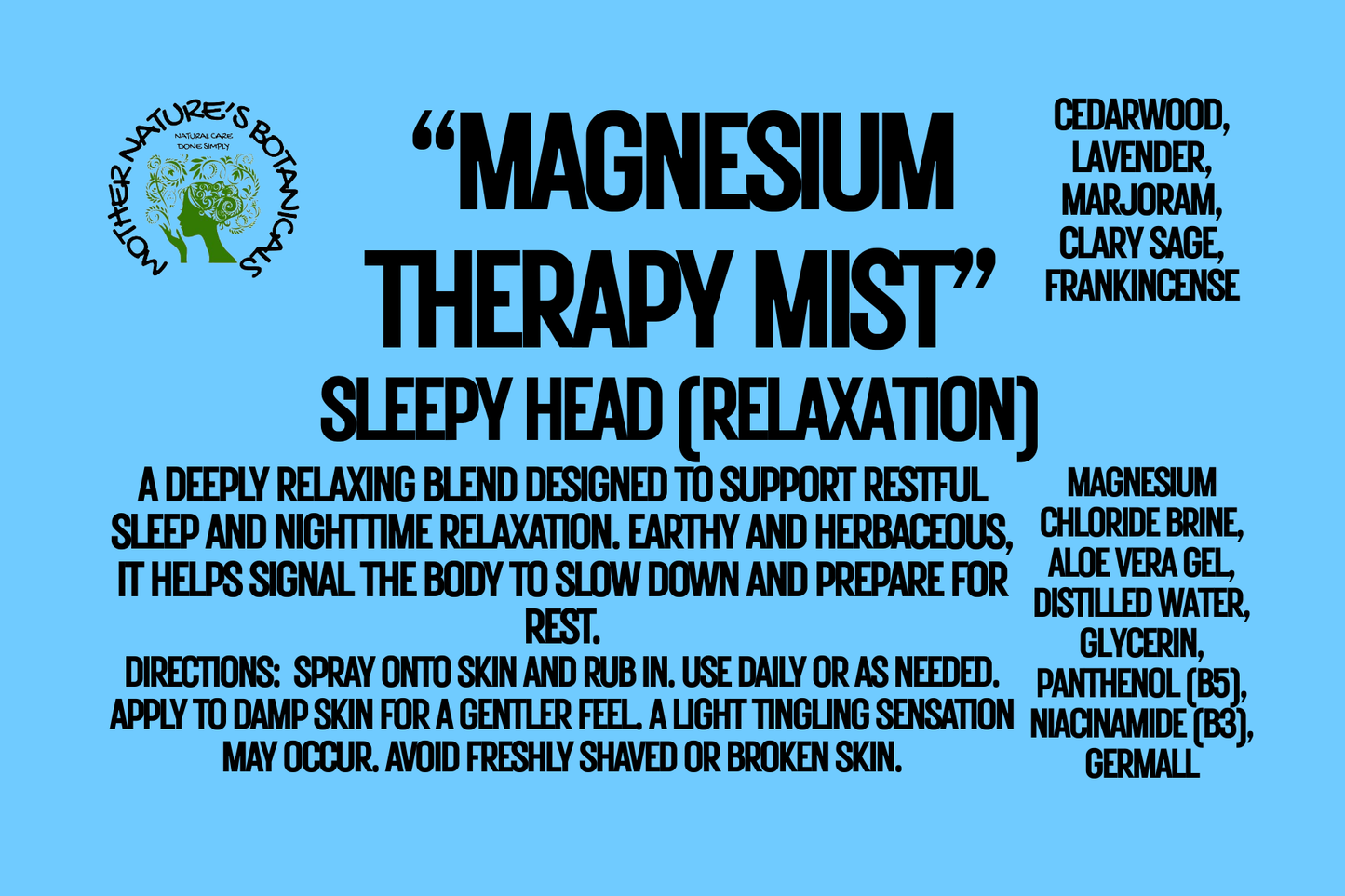 Magnesium Therapy Mists - Botanical Mineral Support for Body and Skin